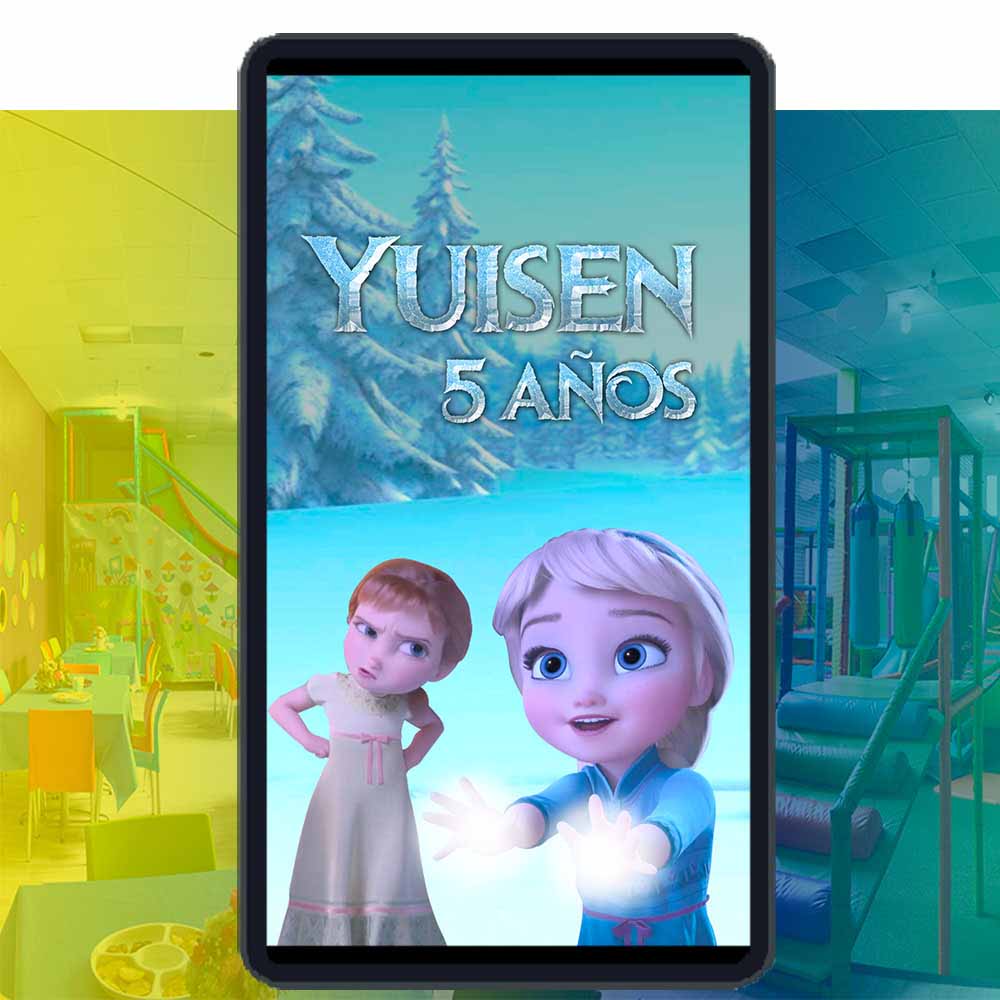 Video Invitación Digital de Frozen Niñas para Cumpleaños