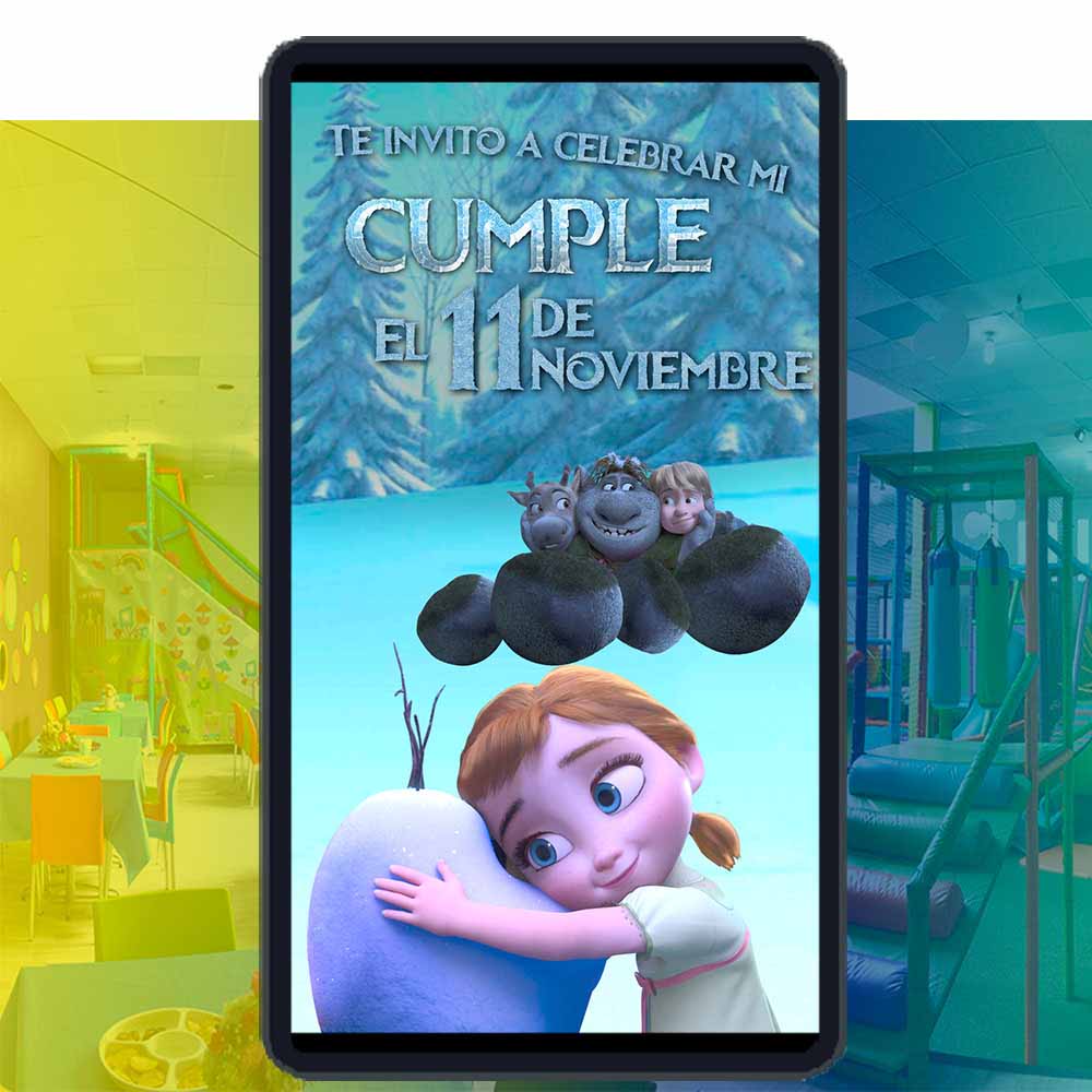 Video Invitación Digital de Frozen Niñas para Cumpleaños