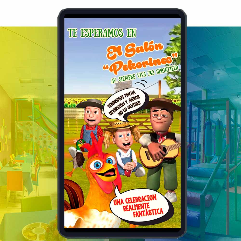 Video Invitación Digital de La Granja de Zenón para Cumpleaños