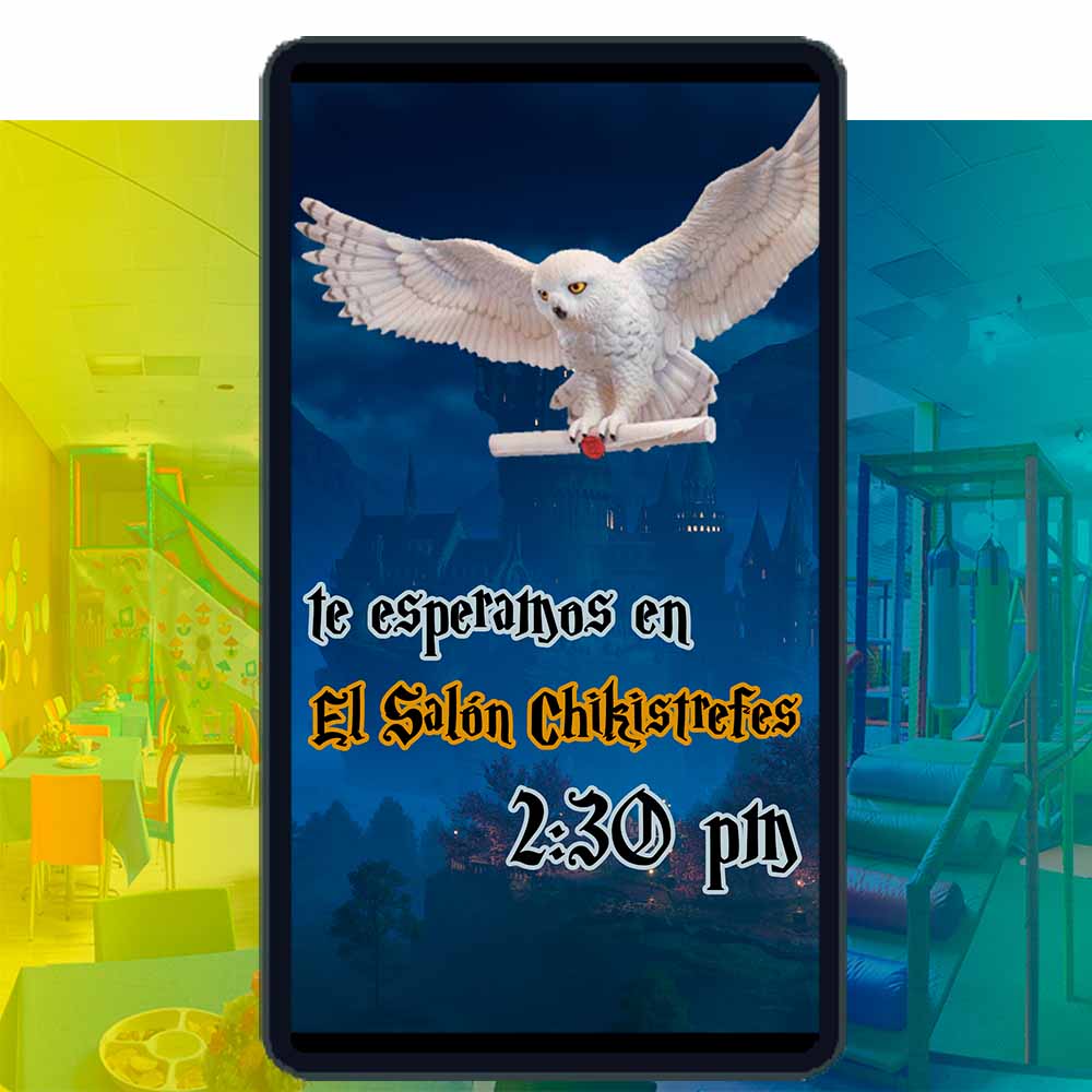 Es momento de sorprender a tus invitados con esta video invitación digital web de harry potter búho para cumpleaños, sin o con botones interactivos en la invitación digital.