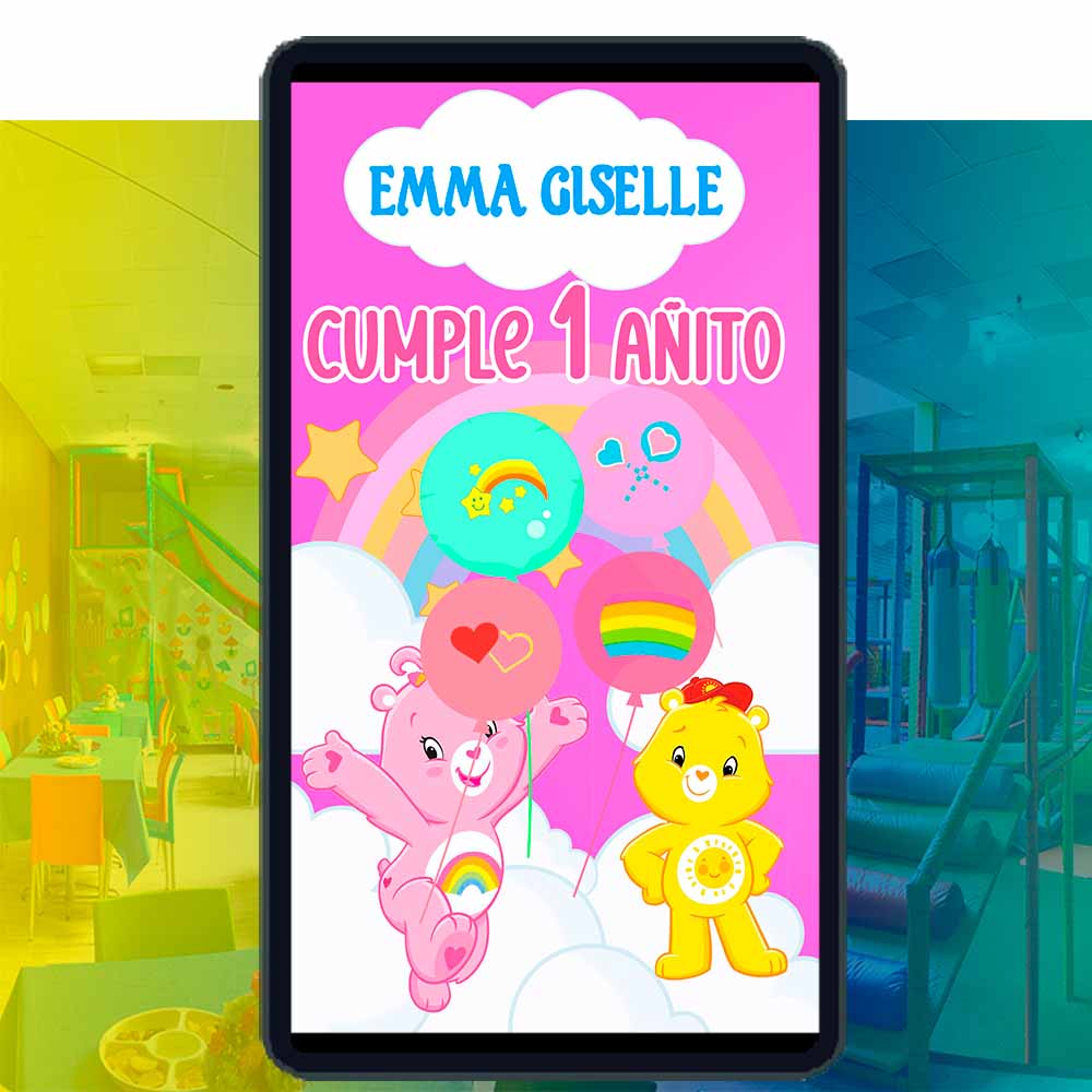 Es momento de sorprender a tus invitados con esta video invitación digital web de ositos cariñositos para cumpleaños, sin o con botones interactivos en la invitación digital.