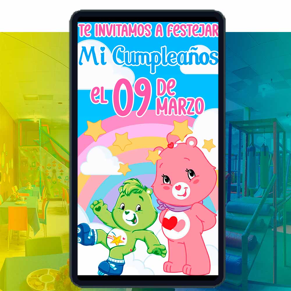 Es momento de sorprender a tus invitados con esta video invitación digital web de ositos cariñositos para cumpleaños, sin o con botones interactivos en la invitación digital.