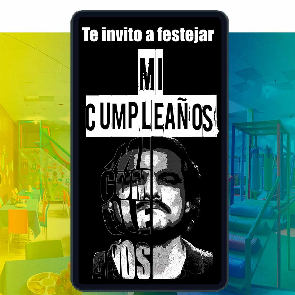Es momento de sorprender a tus invitados con esta video invitación digital web de pablo escobar para cumpleaños, sin o con botones interactivos en la invitación digital.