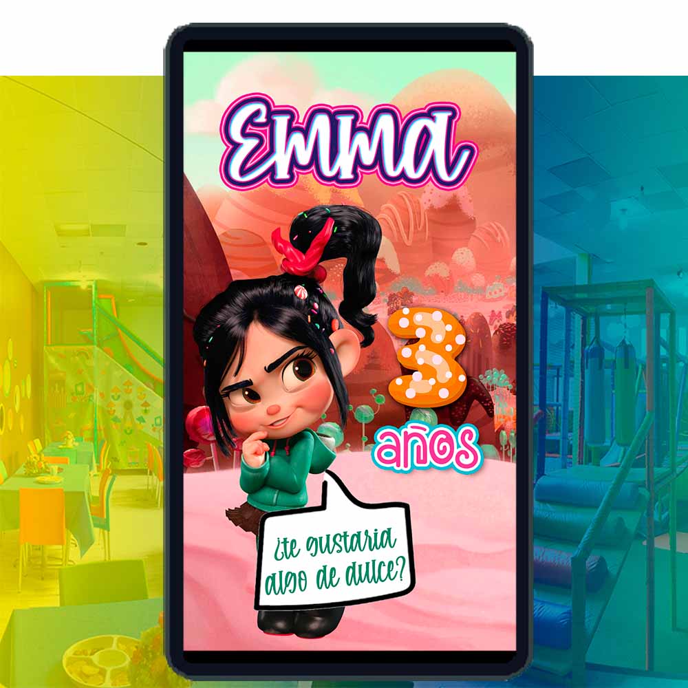 Es momento de sorprender a tus invitados con esta video invitación digital web de Gwen de Spidey y Sus Sorprendentes Amigos para cumpleaños, sin o con botones interactivos en la invitación digital.
