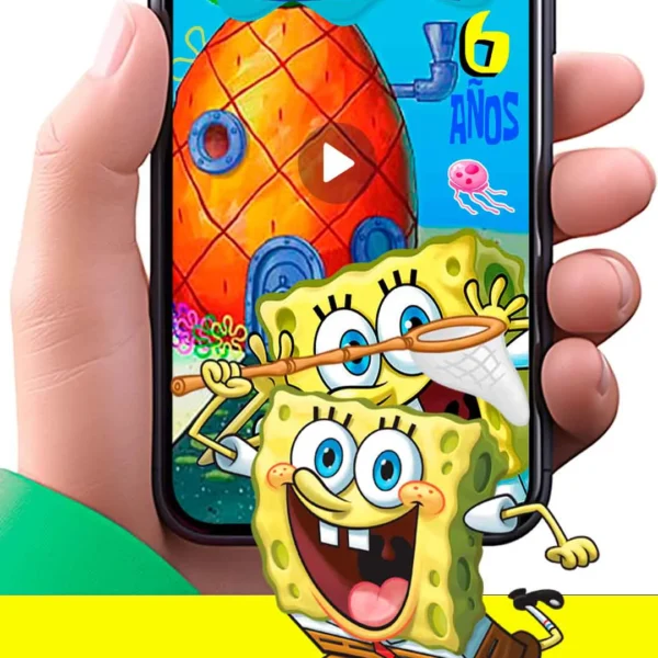 Adquiere hoy esta magnifica invitación en video de Bob Esponja, soprede a tus invitados con esta magnifica videoinvitación digital.