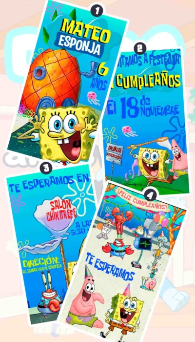 Adquiere hoy esta magnifica invitación en video de Bob Esponja, soprede a tus invitados con esta magnifica videoinvitación digital.