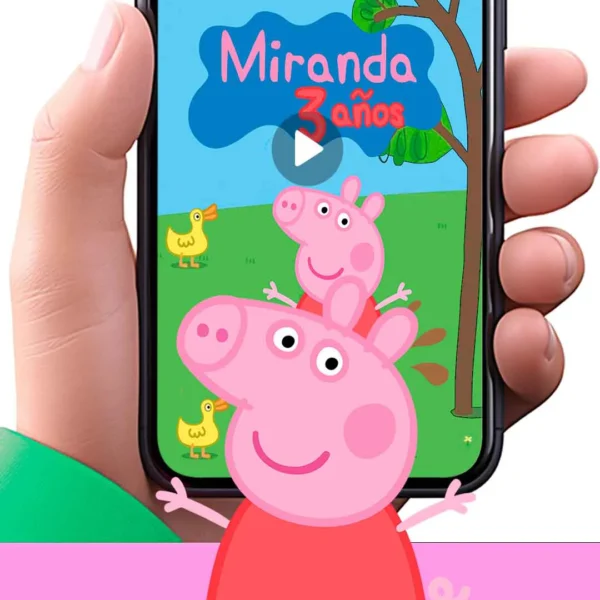 Adquiere hoy esta magnifica invitación en video de Peppa Pig, soprede a tus invitados con esta magnifica videoinvitación digital.