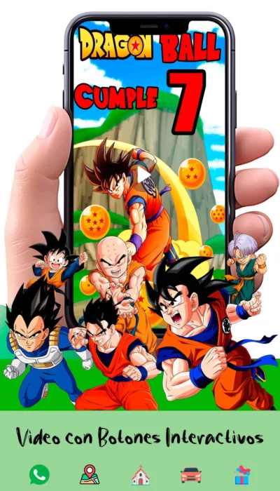Adquiere hoy esta magnifica invitación en video de Dragon Ball Z, soprede a tus invitados con esta magnifica videoinvitación digital.